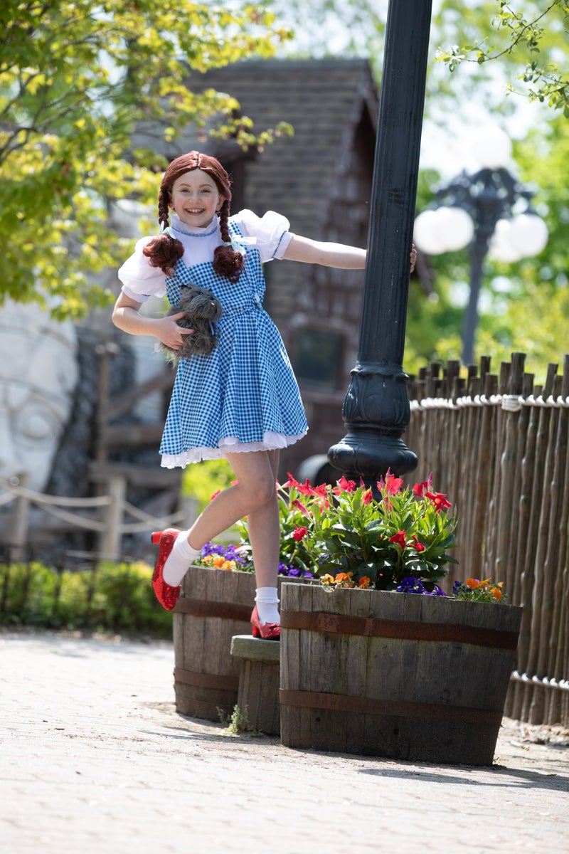Rubies Wizard of Oz: Dorothy Deluxe Red Glitter Costume Shoes for Kids, Girl's Large - Image 2